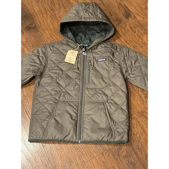 Patagonia Diamond Quilted Bomber Hoody Jacket Women's Size L NWT Basin Green - Picture 5 of 9